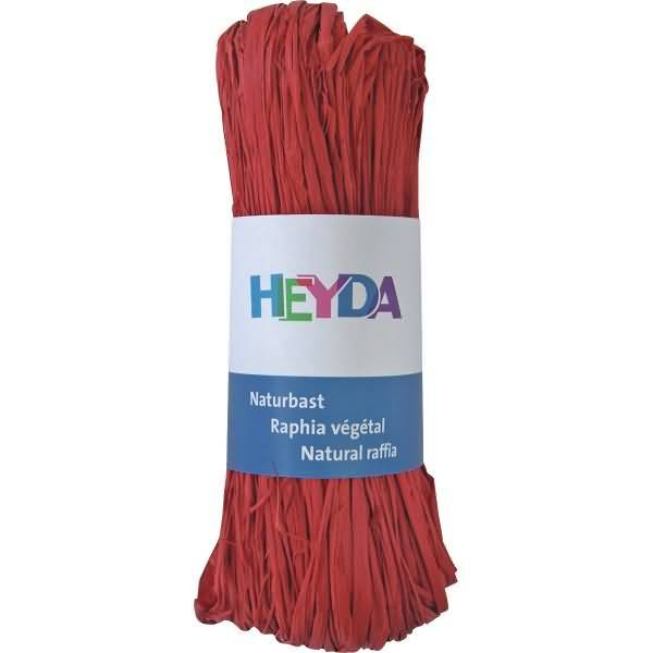 Naturbast 50g-Bündel rot