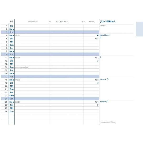 Ersatzkalendarium Plain 10x15cm 2026