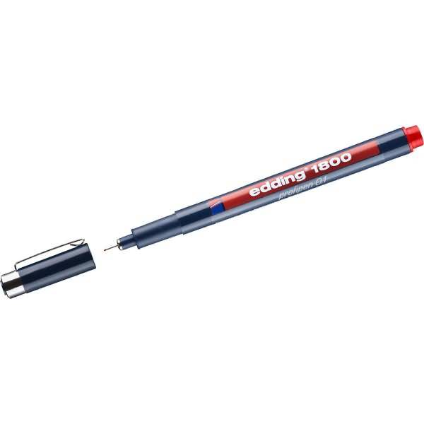 edding 1800 profipen Faserzeichner/4-180001002 rot