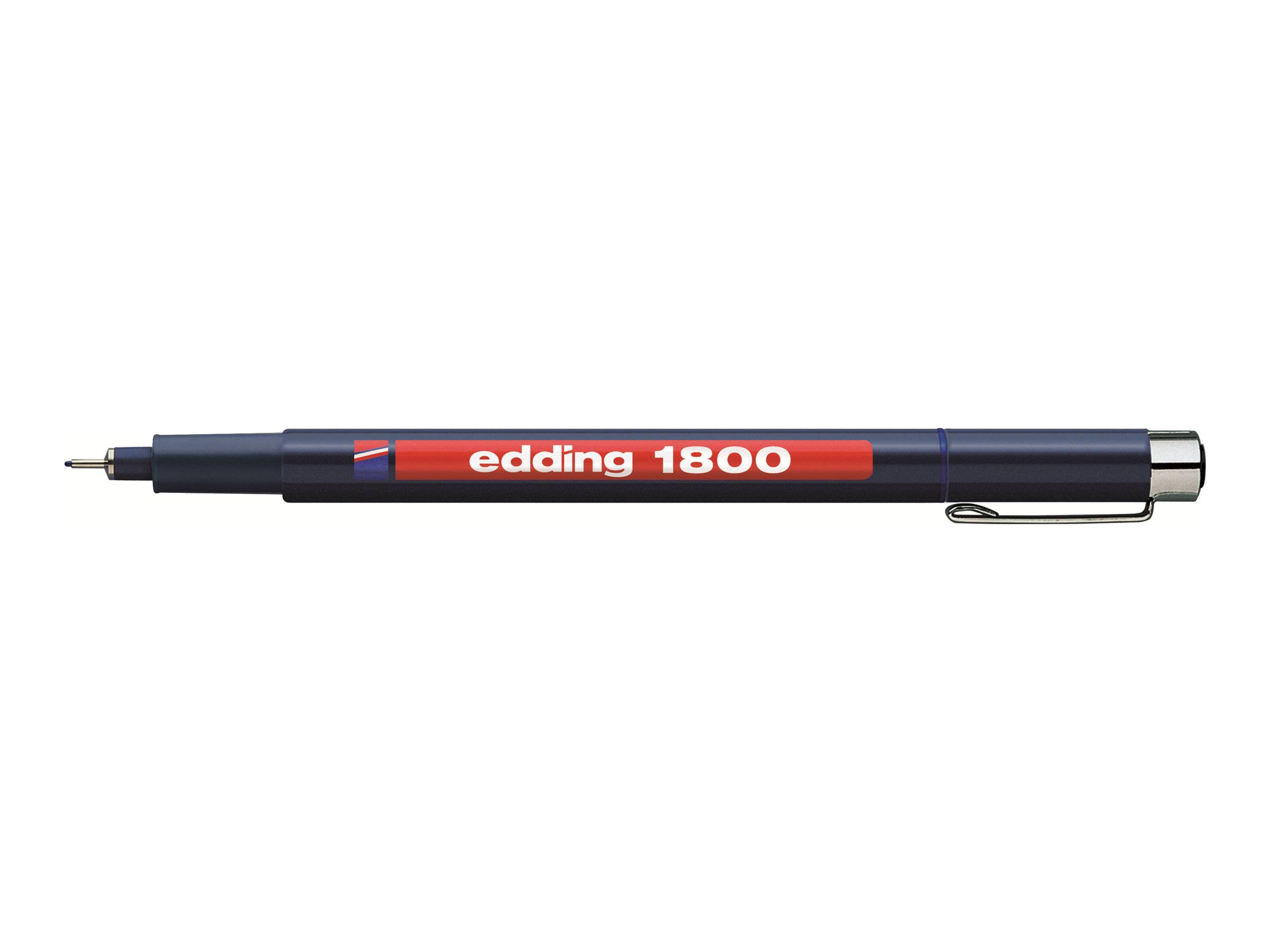 Schwarzer Edding 1800 Stifmarker mit rotem „Edding 1800
