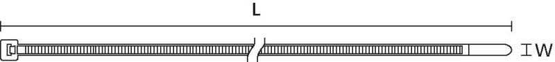 HellermannTyton 111-05419 T80L-PA66-NA-C1 Kabelbinder 390mm 4.70mm Natur Hitzestabilisiert 100St.