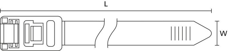 HellermannTyton Kabelbinder lösbar SPEEDYTIE-HIRS-BK-V1