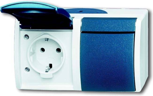 Busch-Jaeger Schuko-Steckdose 2f.gr/bgn 20/2 EW-53