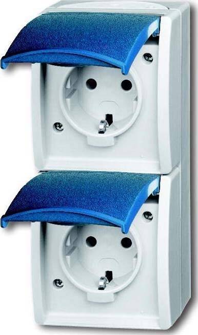 Busch-Jaeger Schuko-Steckdose 2f.gr/bgn 20-02 EW-53
