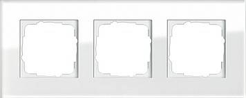 Gira Abdeckrahmen 3f. weissglas 021312