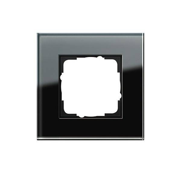 Gira Abdeckrahmen 1f. sw-glas 021105
