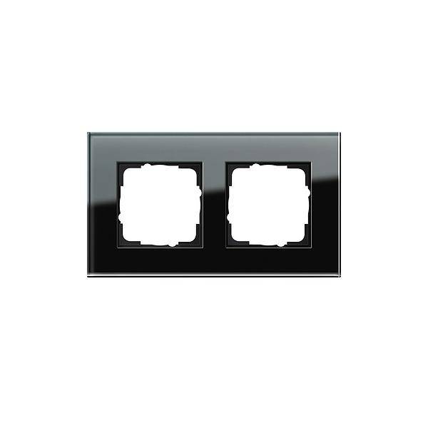 Gira Abdeckrahmen 2f. sw-glas 021205