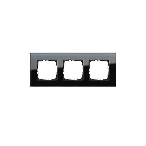 Gira Abdeckrahmen 3f. sw-glas 021305