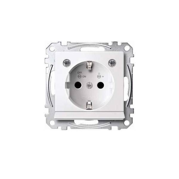 Merten SCHUKO-Steckdose pws/gl MEG2304-0319
