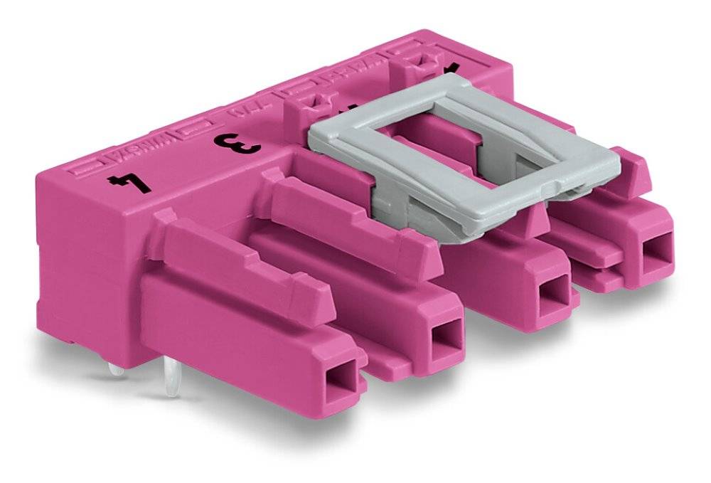 WAGO 770-884/011-000/081-000 Netz-Steckverbinder Buchse, Einbau horizontal Gesamtpolzahl: 4 25 A Pink 50 St.