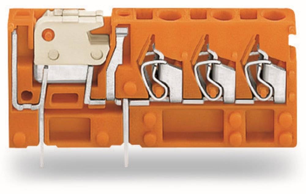 WAGO 742-158 Doppelstockklemme 2.50 mm² Polzahl 1 Orange 100 St.