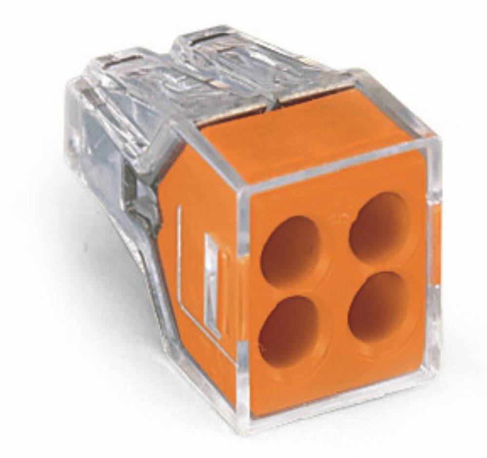 Dosenklemme starr: 0.75-2.5 mm² Polzahl: 4 WAGO 1000 St. Transparent
