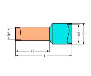 WAGO 216-302 Aderendhülse 0.34mm² Teilisoliert Grün 1000St.