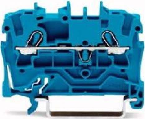 WAGO 2002-1204 Durchgangsklemme 5.20mm Zugfeder Belegung: N Blau
