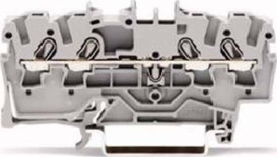 WAGO 2002-1401 Durchgangsklemme 5.20mm Zugfeder Belegung: L Grau
