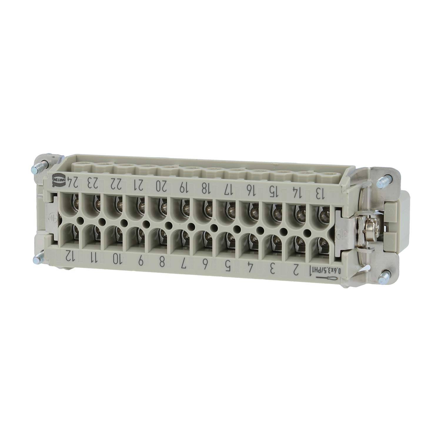 HARTING Han 24E Stifteinsatz (M) Schraubanschluss, 24-polig+PE 500V, 16A - 1Stück