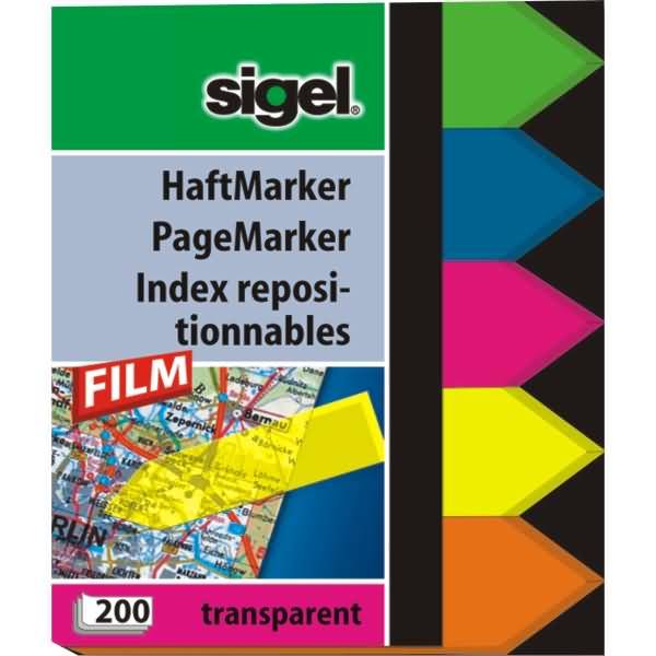 Haftmarker Pfeil 60x45mm VE=200 Blatt 5 Farben