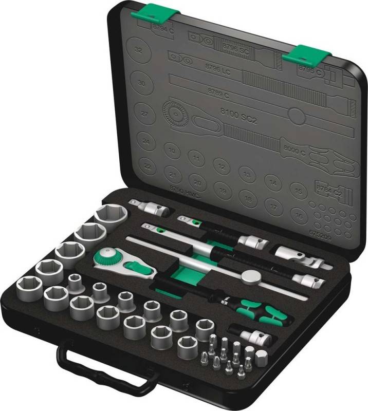 Steckschlüsselsatz Zyklop Speed 37-tlg.1/2 Zoll SW 10-32mm Z.72 6KT WERA