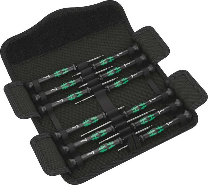 Wera Elektrotechnik und Feinwerktechnik Schraubendreher-Set 12teilig Schlitz, Kreuzschlitz Phillips, Innen-TORX, Innen-Sechskant