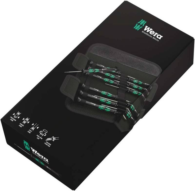 Wera Elektrotechnik und Feinwerktechnik Schraubendreher-Set 12teilig Schlitz, Kreuzschlitz Phillips, Innen-TORX, Innen-Sechskant