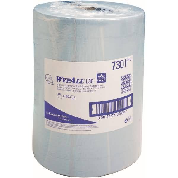 Wischtücher Wypall L20 Extra+ 2-lagig 38x33cm Großrolle blau