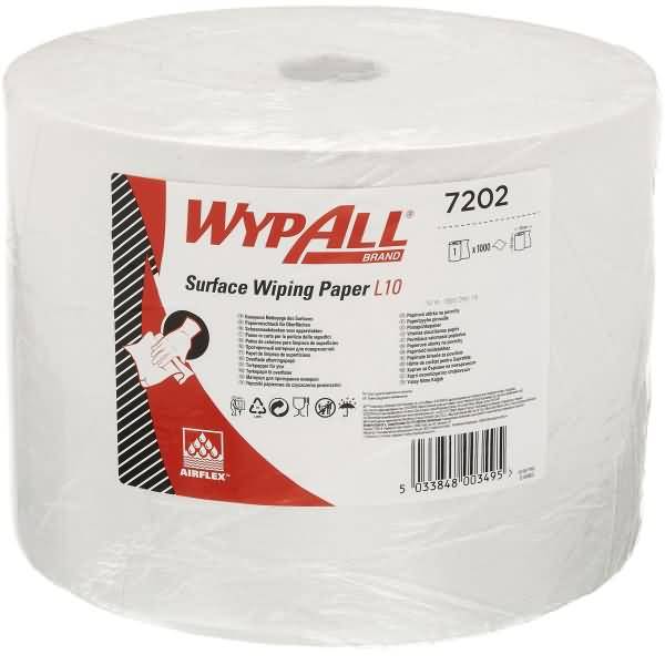 Wischtücher Wypall L10 Extra+ 1-lagig 38x24cm Großrolle weiß