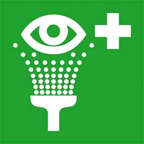 Rettungsschild Fol Augenspül 150x150mm