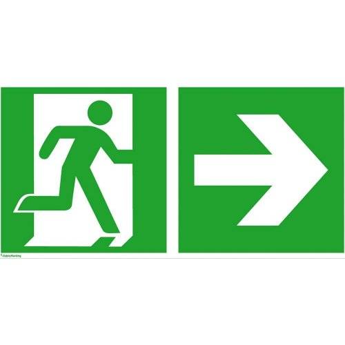 Rettungsz. 300x150mm Fol., Rett.weg rechts