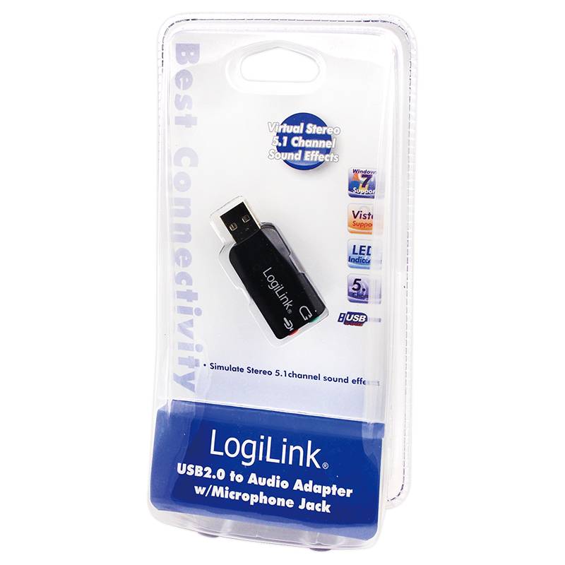 LogiLink USB Soundkarte mit Virtual 3D Soundeffekt