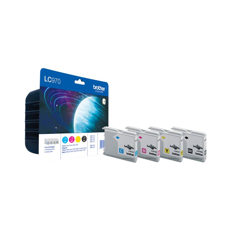 Brother LC970 Value Pack - 4er-Pack - Schwarz, Gelb, Cyan, Magenta