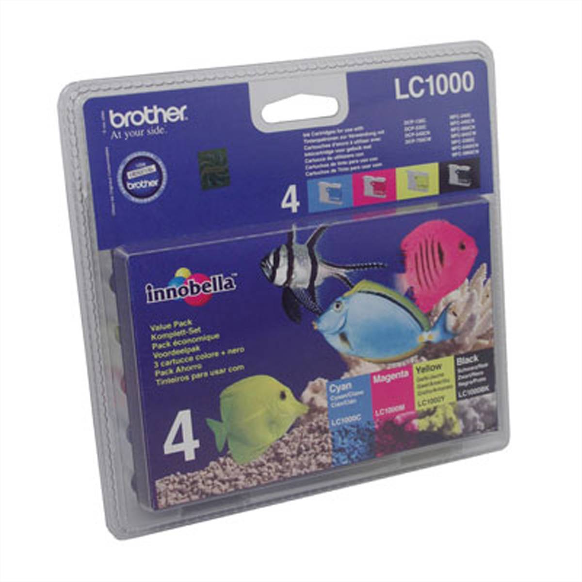 Brother LC1000 Value Pack - 4er-Pack - Schwarz, Gelb, Cyan, Magenta