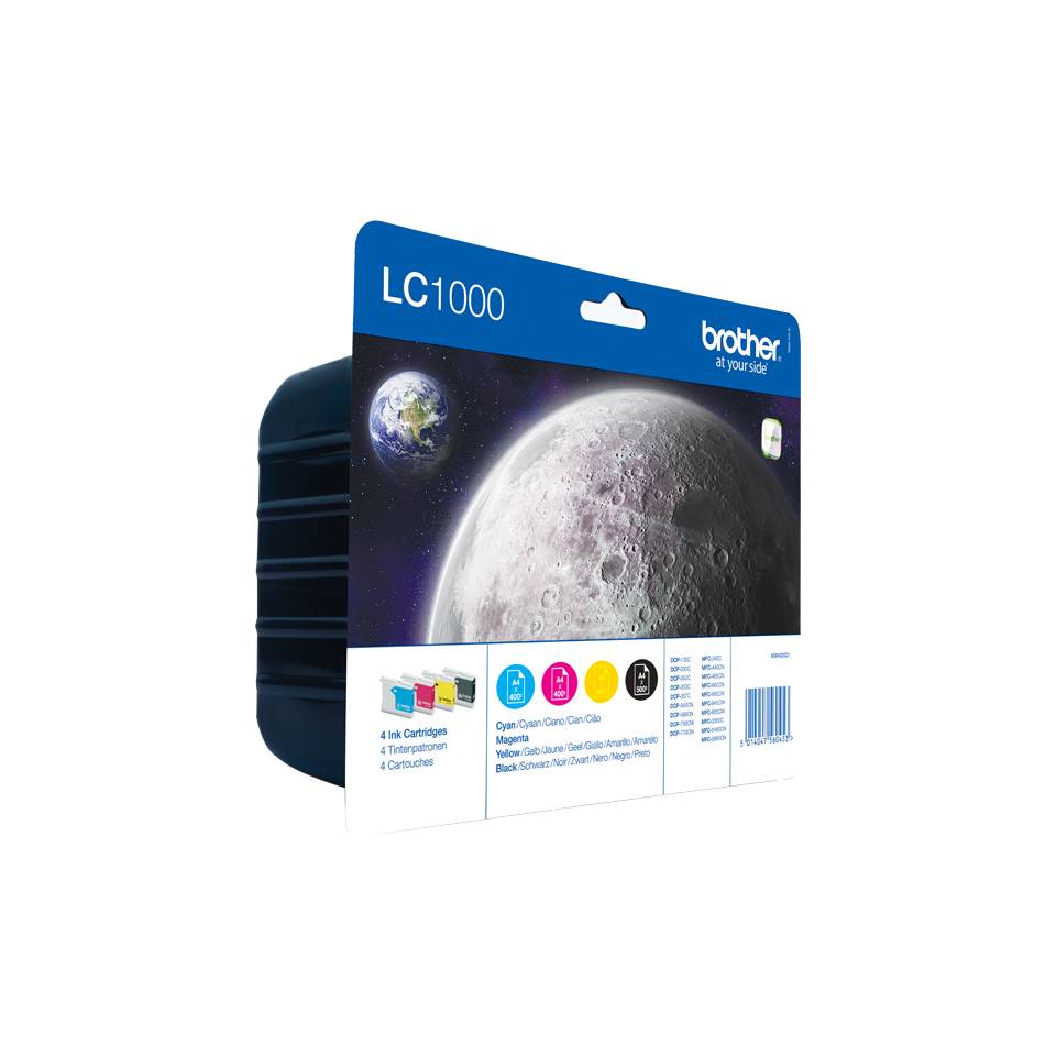 Brother LC1000 Value Pack - 4er-Pack - Schwarz, Gelb, Cyan, Magenta