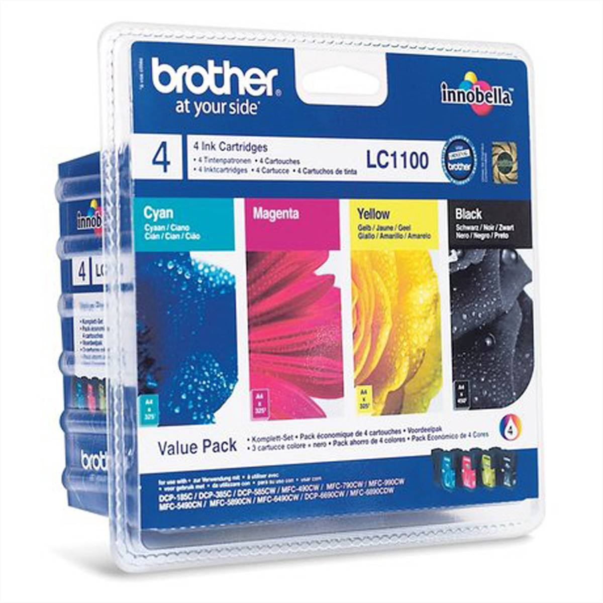 Brother LC1100 Value Pack - 4er-Pack - Schwarz, Gelb, Cyan, Magenta