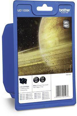 Brother LC1100BK - 2er-Pack - Schwarz - Original