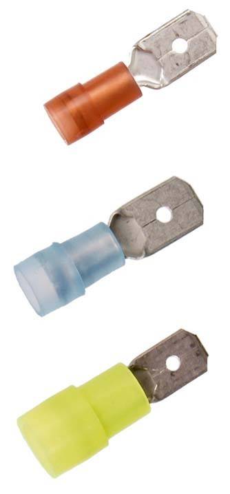 LAPP 63101050 Flachsteckhülse Steckbreite: 6.3mm Steckdicke: 0.8mm 180° Teilisoliert Rot 100St.