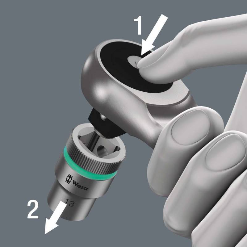 Wera Zyklop Metal 8100 SC 7 Steckschlüsselsatz metrisch 1/2" (12.5 mm) 28teilig 05004077001