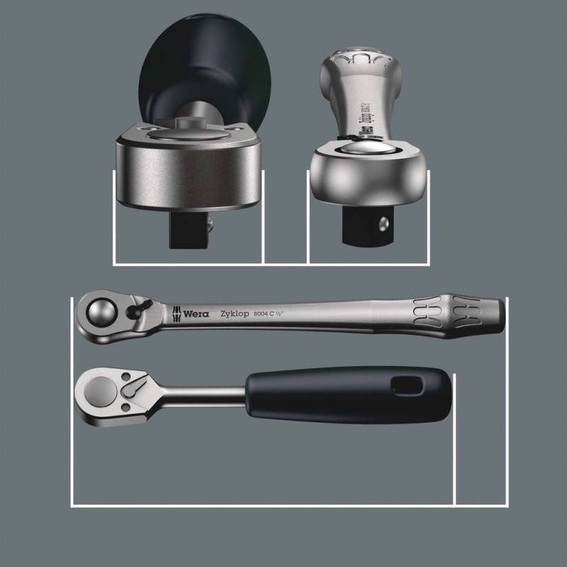 Wera Zyklop Metal 8100 SB 8 Steckschlüsselsatz metrisch 3/8" (10 mm) 29teilig 05004048001