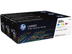 HP 305A - 3er-Pack - Gelb, Cyan, Magenta - original - LaserJet - Tonerpatrone (CF370AM)