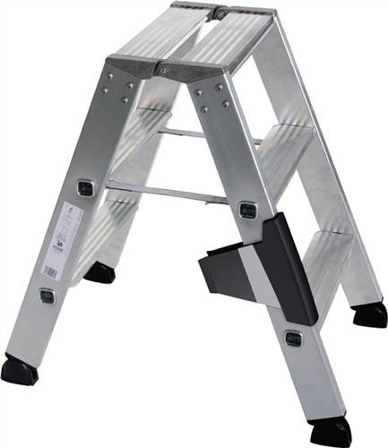 Stufenstehleiter 2x3 Stufen Alu.Leiterlänge 690mm GÜNZBURGER