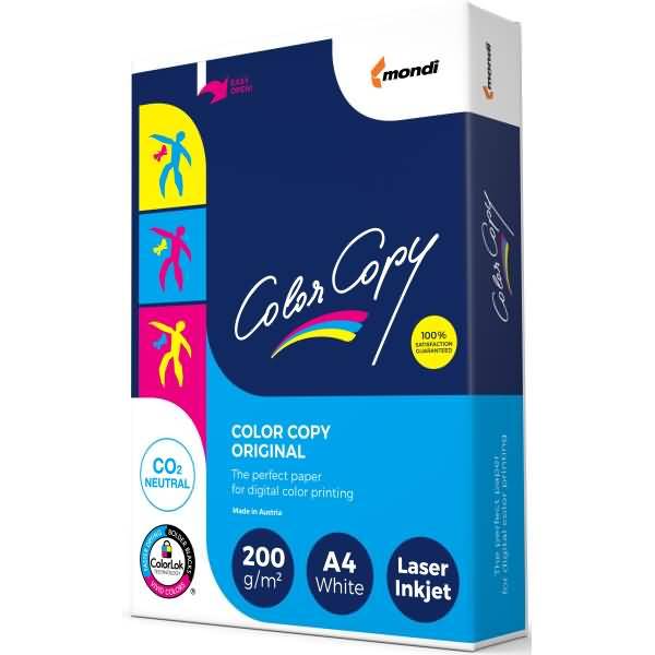 Kopierpapier Mondi ColorCopy A4 200 g/qm weiß VE=250 Blatt