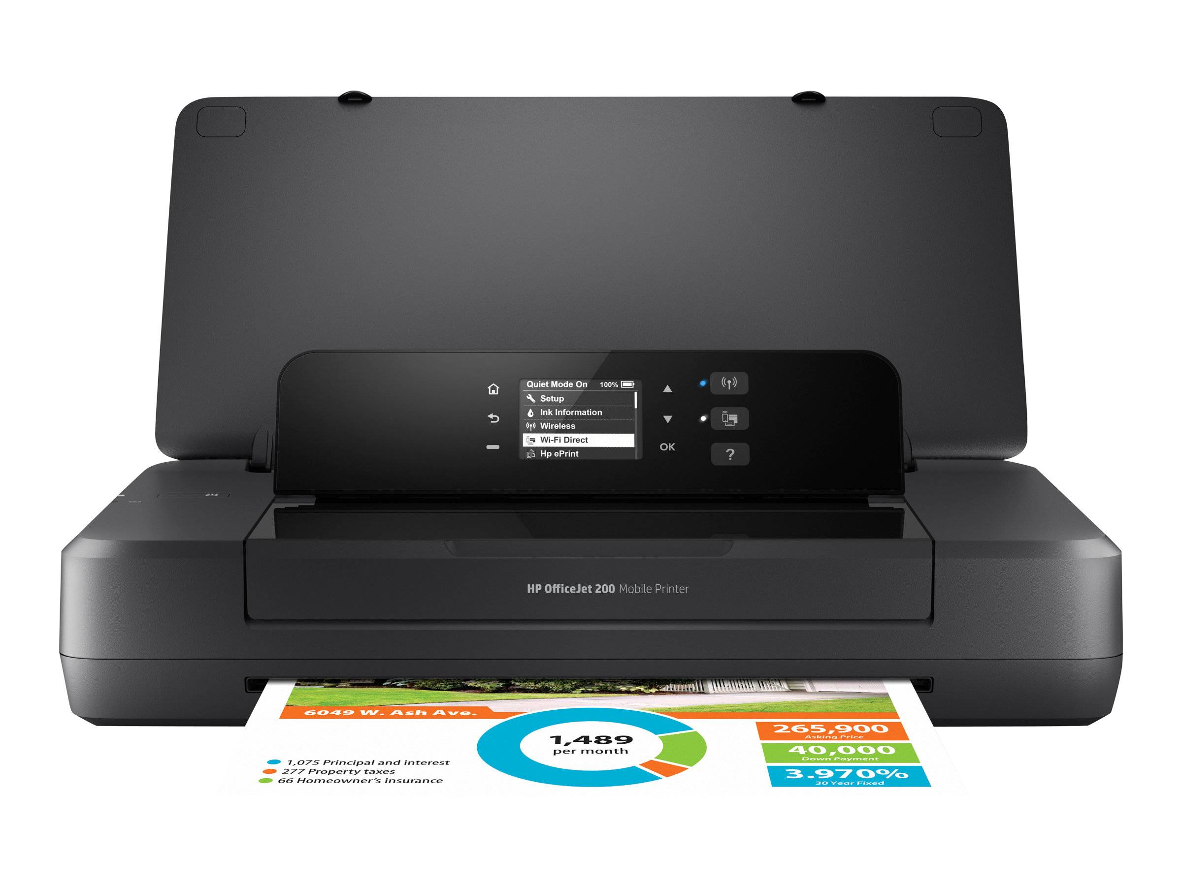 HP Officejet 200 Mobile Printer - Drucker - Farbe - Tintenstrahl - A4/Legal - 1200 x 1200 dpi - bis zu 20 Seiten/Min. (einfarbig)/