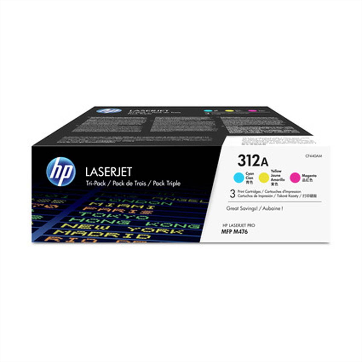 HP 312A - 3er-Pack - Gelb, Cyan, Magenta - original - LaserJet - Tonerpatrone (CF440AM)