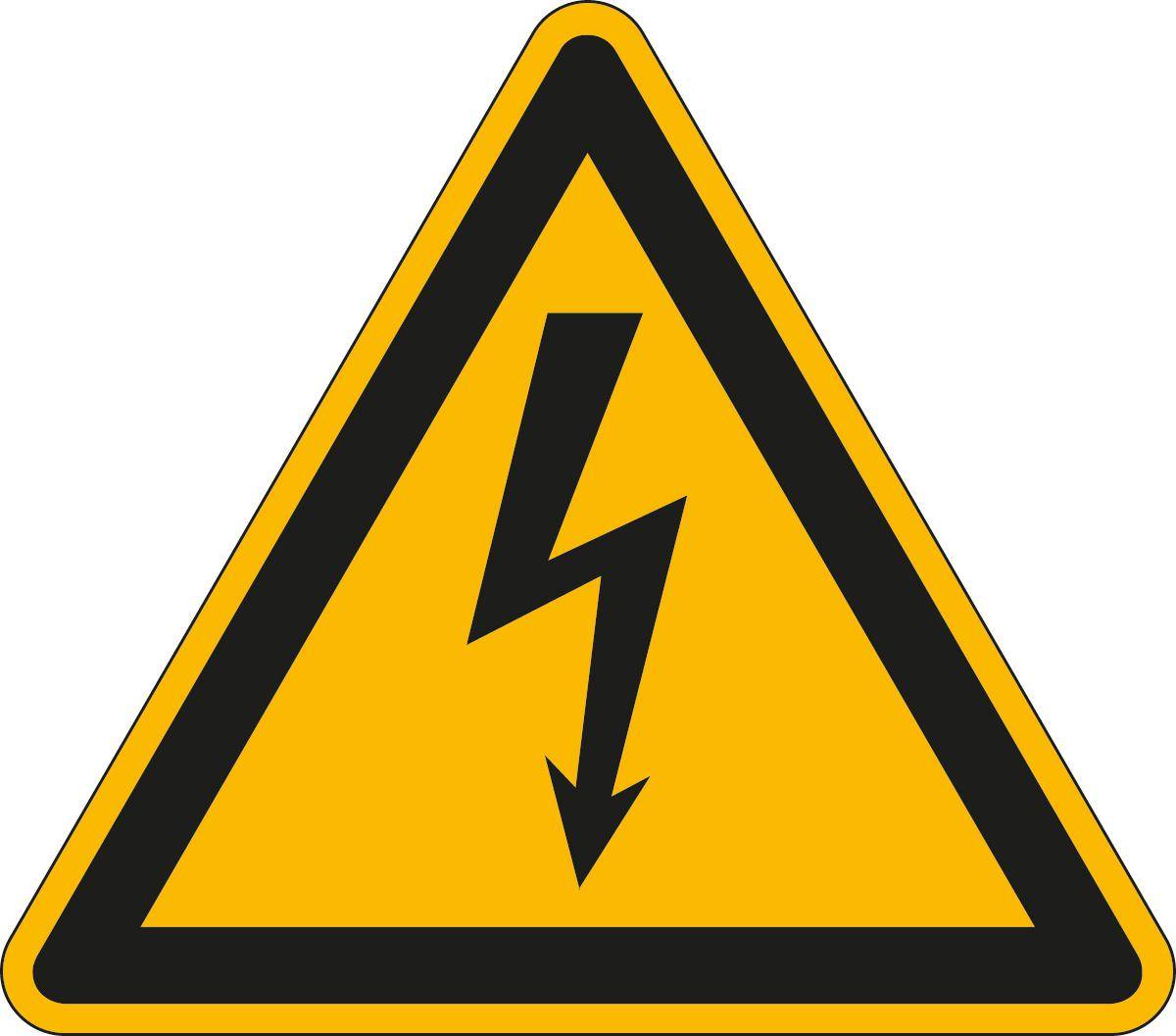 Warnschild Elektrische Spannung Kunststoff 315 mm ISO 7010 1 St.