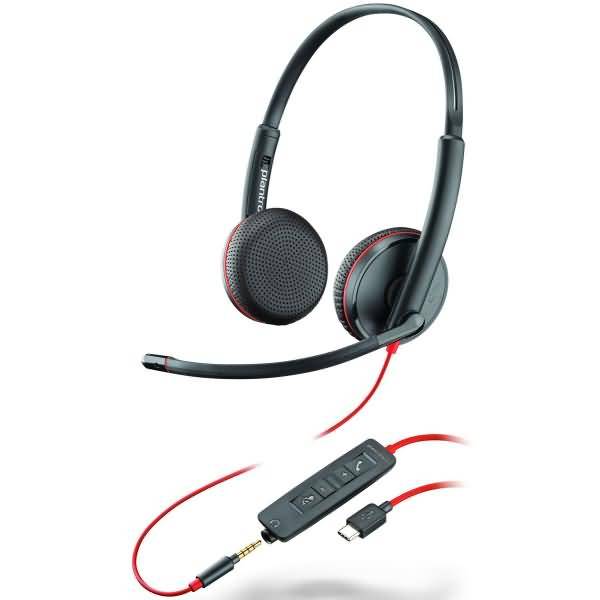 Plantronics Headset Blackwire C3225 binaural USB-C & 3,5 mm
