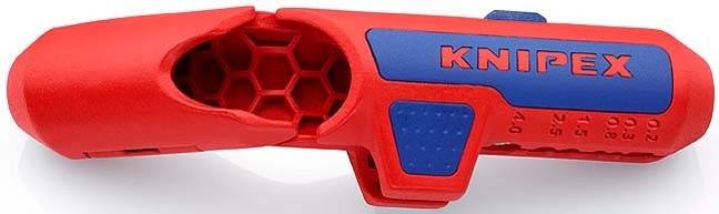 Knipex 16 95 02 SB ErgoStrip Kabelentmanteler Geeignet für Rundkabel, Feuchtraumkabel, Datenkabel, Koaxialkabel 4.8 bis 13mm 0.2