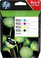 HP Tintenpatronen-Pack mit 953XL Cyan, Magenta, Gelb und Schwarz; 