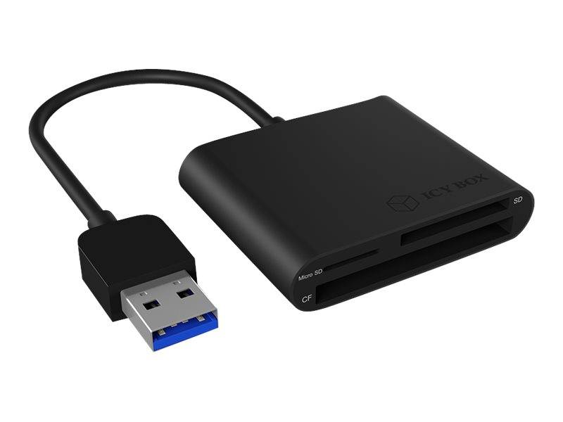 ICY BOX IB-CR301-U3 - Kartenleser (SD, microSD, SDHC, SDXC, SDXC UHS-I, SDHC UHS-I, CF I, CF)