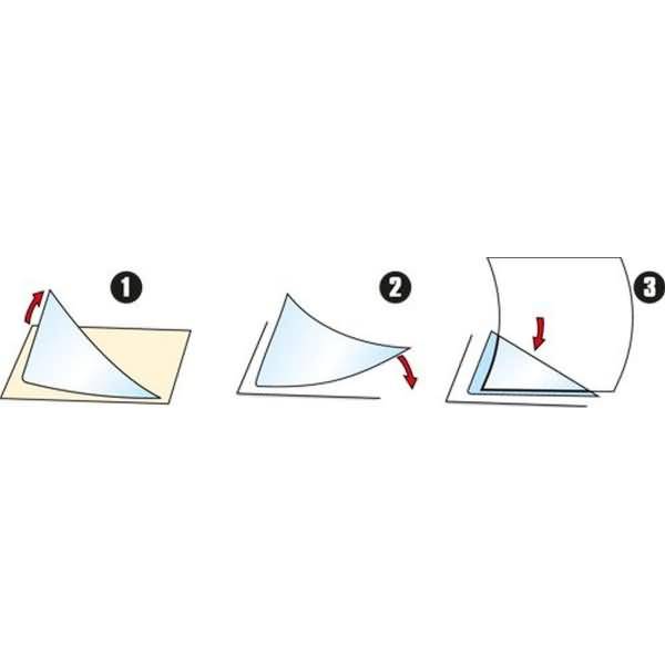 Dreiecktasche 75x75mm selbstklebend transparent VE=100 Stück