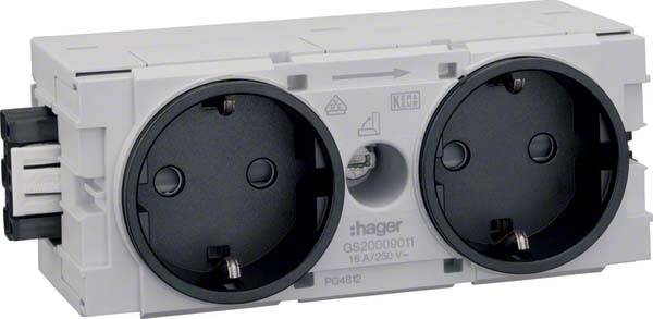 Tehalit Steckdose 2-fach gs GS2000 gsw