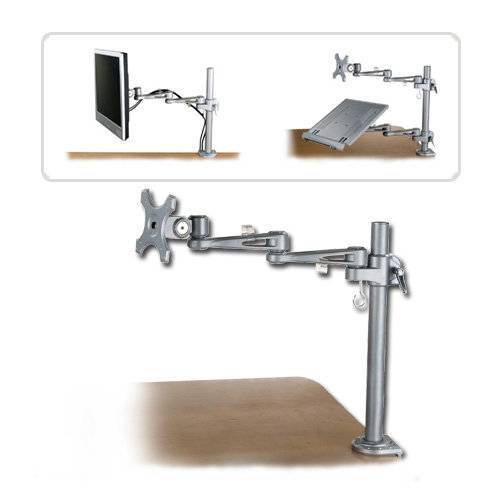 LINDY Monitorhalterung LINDY LCD-Monitorarm, lang, modular 1 Display(s) Silber